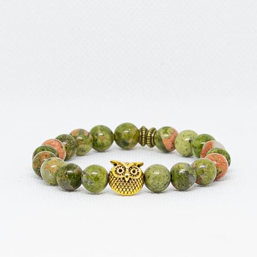 Handmade Stone Bracelet - Owl
